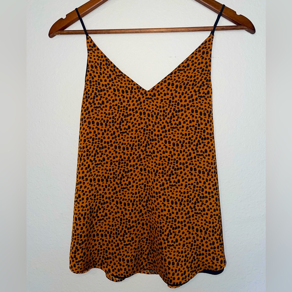 Express Reversible Animal leopard Print V-
Neck Spaghetti Strap Cami Top NWOT